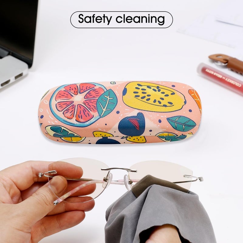 PERFECTSIGHT Store Hard Shell Eyeglasses Case, PU Leather Protective Glasses Case, Cute Eyeglass Case for Women Men Girls - Image 4